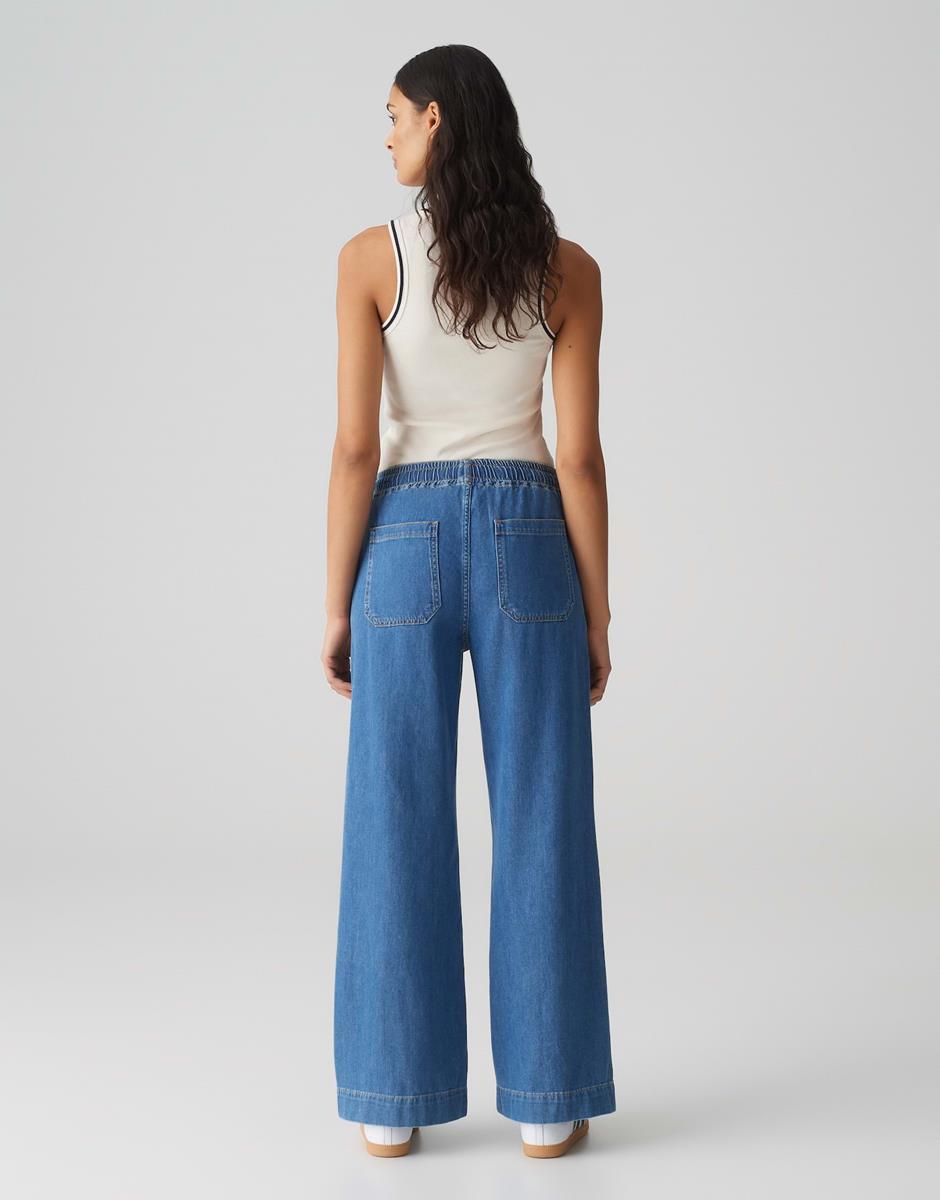 OPUS OPUS Jeans Miva Palazzo French Blauw 3