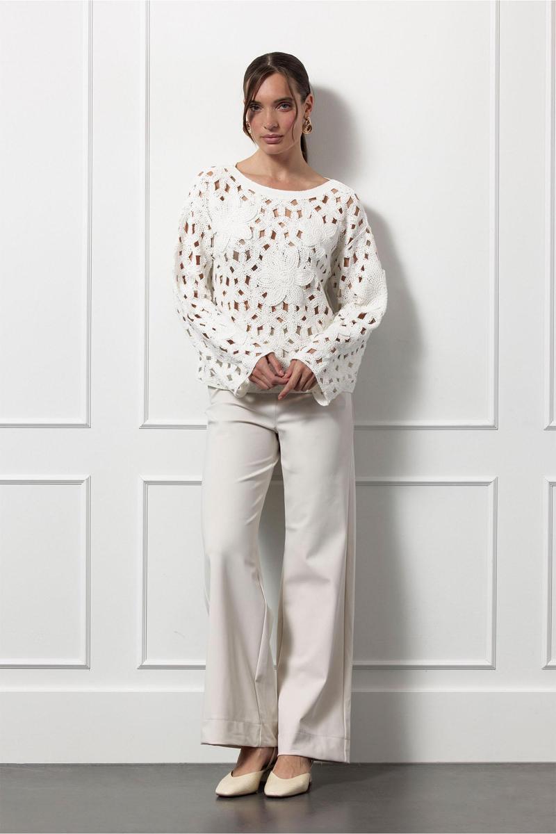 Studio Anneloes Studio Anneloes Trui Amarey flower pul Off-White 5