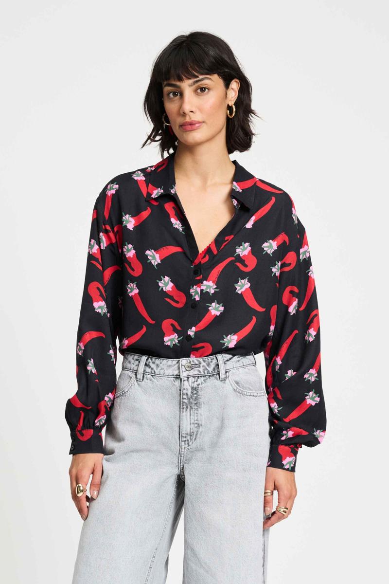 POM Amsterdam Blouse SP9288 Zwart 1