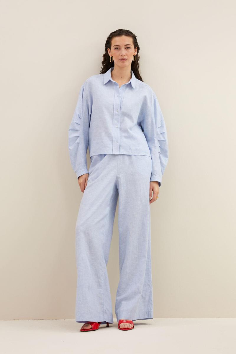 By-Bar By-Bar Blouse Penny Pinstripe Blauw 5