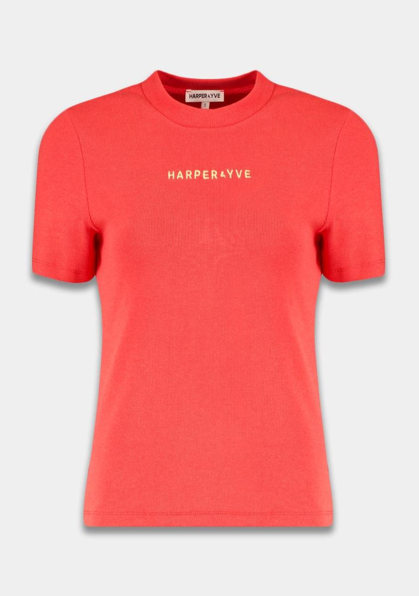 Harper & Yve Harper & Yve T-Shirt SS25P403 Rood 2