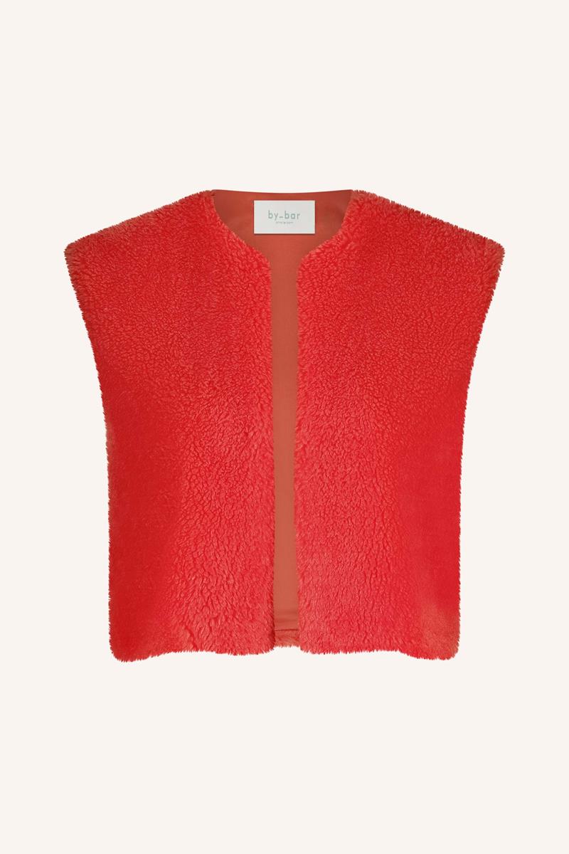 By-Bar Gilet Wolly Red Rood 2