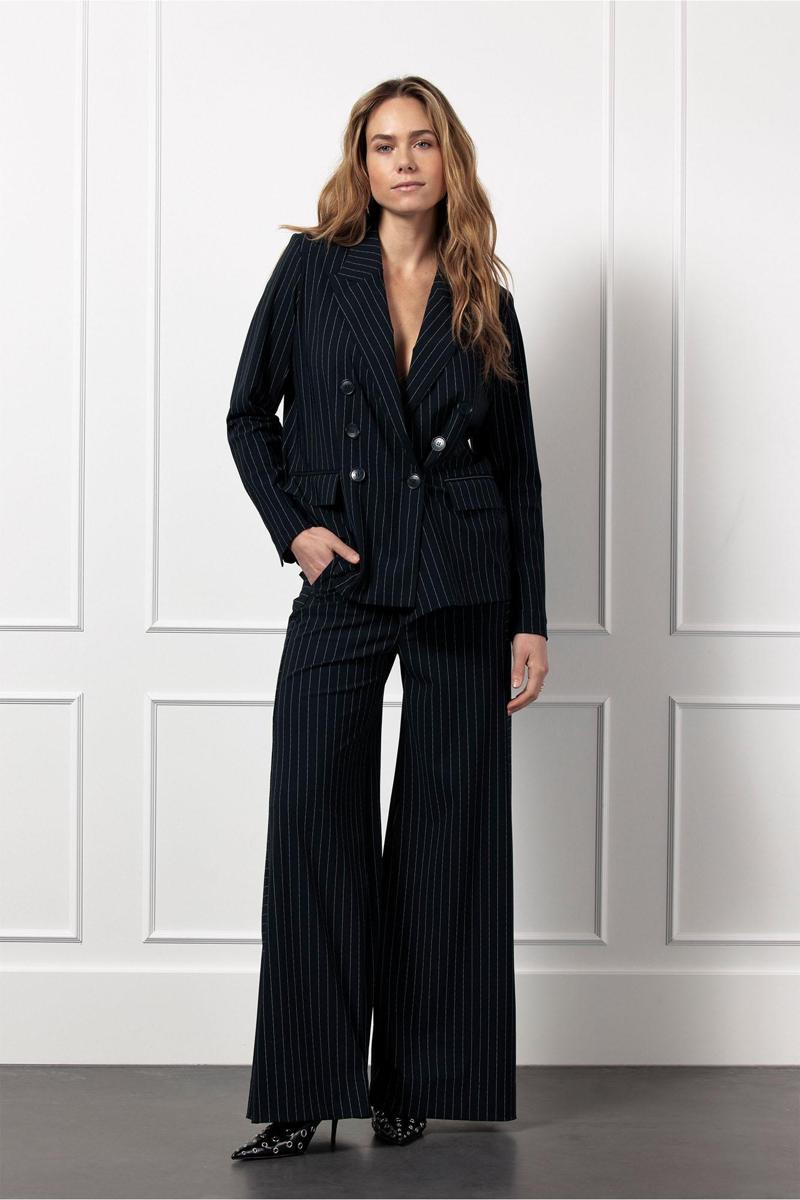 Studio Anneloes Studio Anneloes Pantalon Pilar pinstripe t Blauw 4