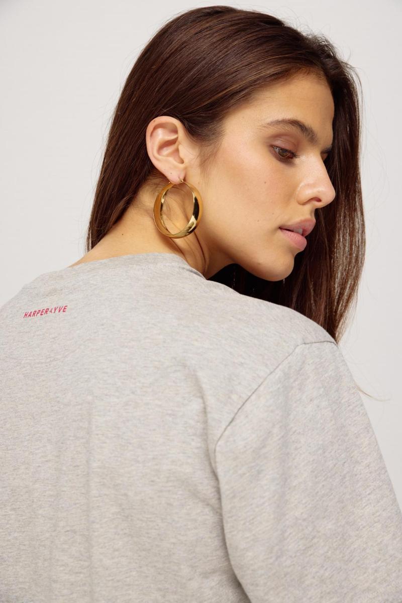 Harper & Yve Harper & Yve T-Shirt SS25Y303 Grijs 4