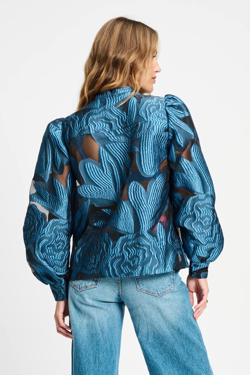 POM Amsterdam Blouse SP9343 Blauw 4