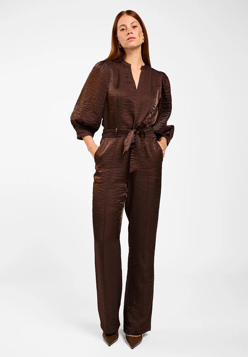 Aaiko Jumpsuit HELLEN SHINE  VIS Bruin 1