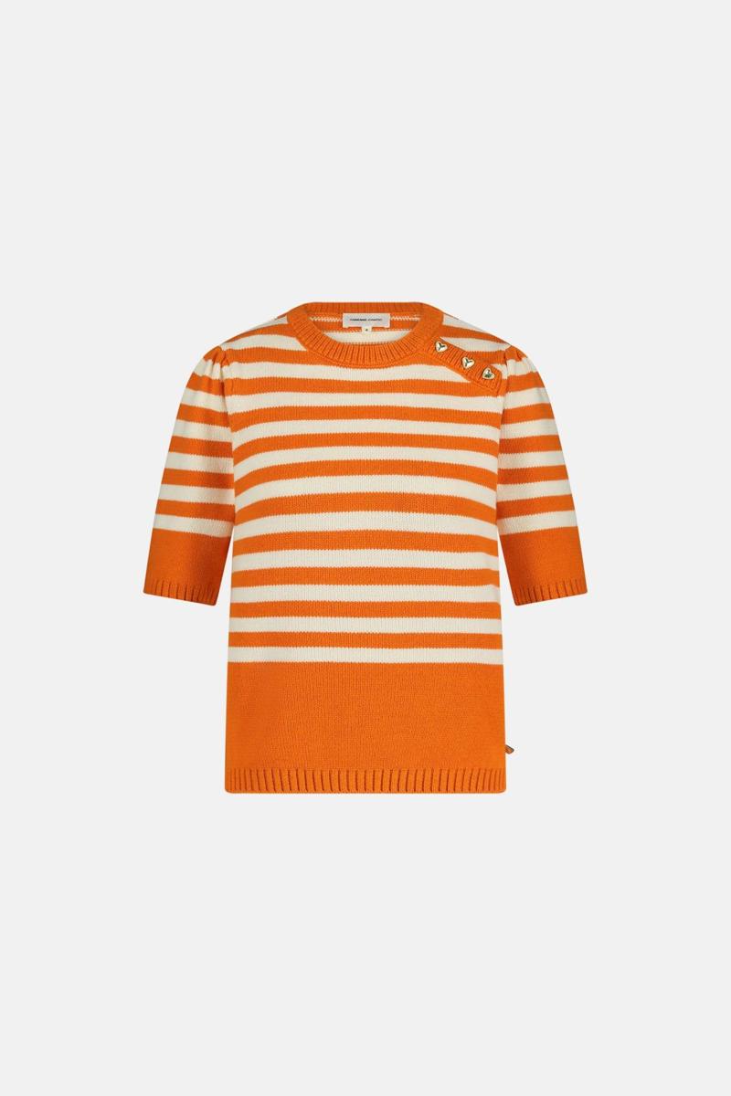 Fabienne Chapot Fabienne Chapot Gebreide Stine Pullover Oranje 1