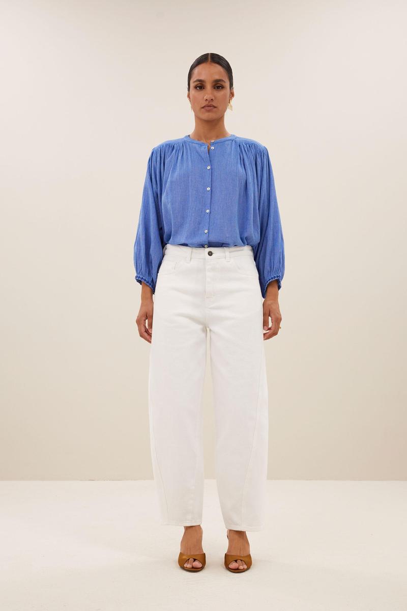 By-Bar By-Bar Blouse Becky Athia Blous Blauw 1