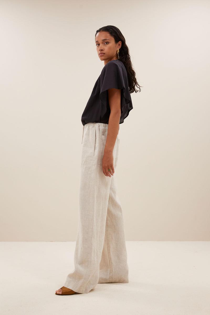 By-Bar By-Bar Pantalon Basil Linen Pants Beige 4