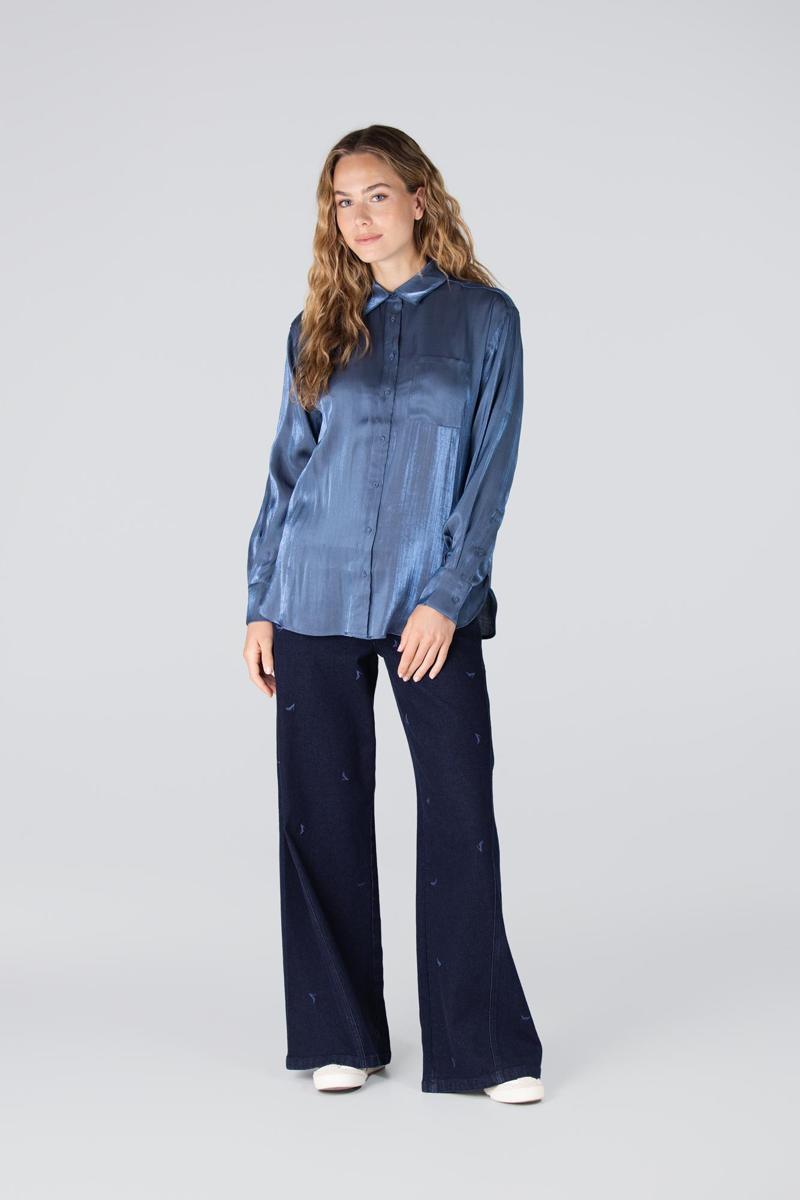 Jansen Amsterdam Blouse BISA W25 Blauw 2