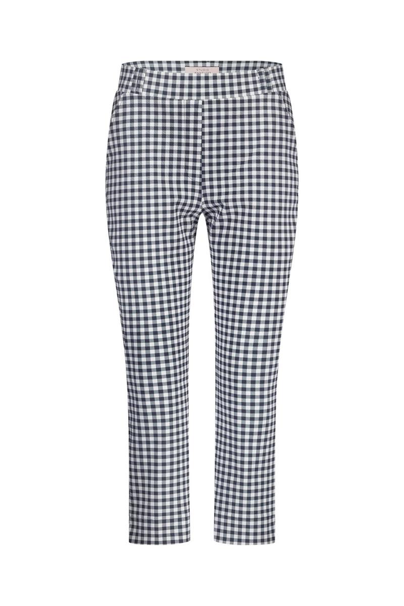 Studio Anneloes Studio Anneloes Pantalon Anne small check Blauw 1