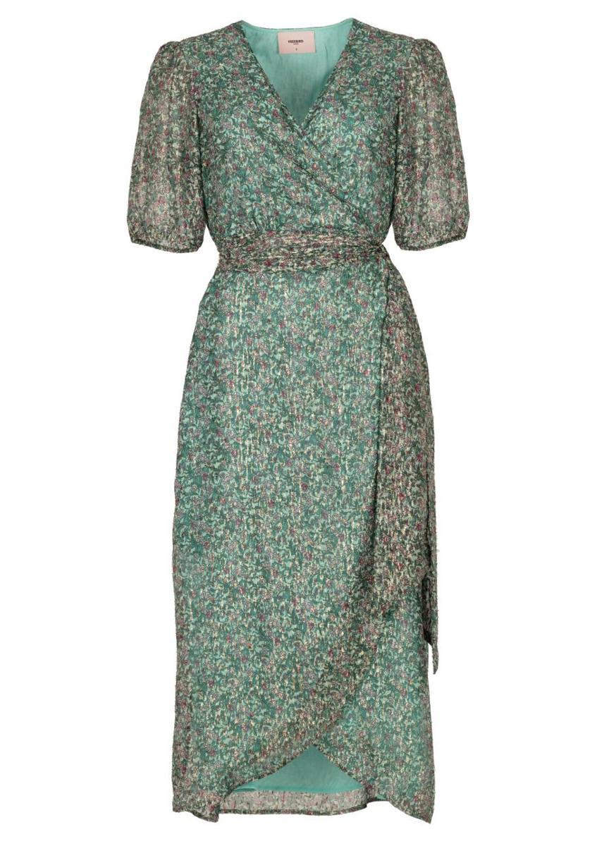 Freebird Freebird Jurk Blossom Ss F-Wv-F Groen 1