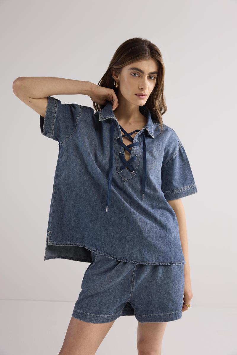 Summum Summum Short 4s2826-5112 Blauw 2