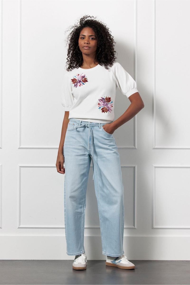 Studio Anneloes Studio Anneloes Pantalon Babette denim tro Blauw 1