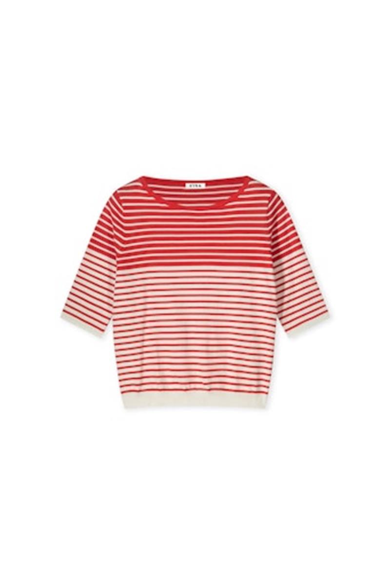 KYRA KYRA Trui Stripe Britt Rood 1