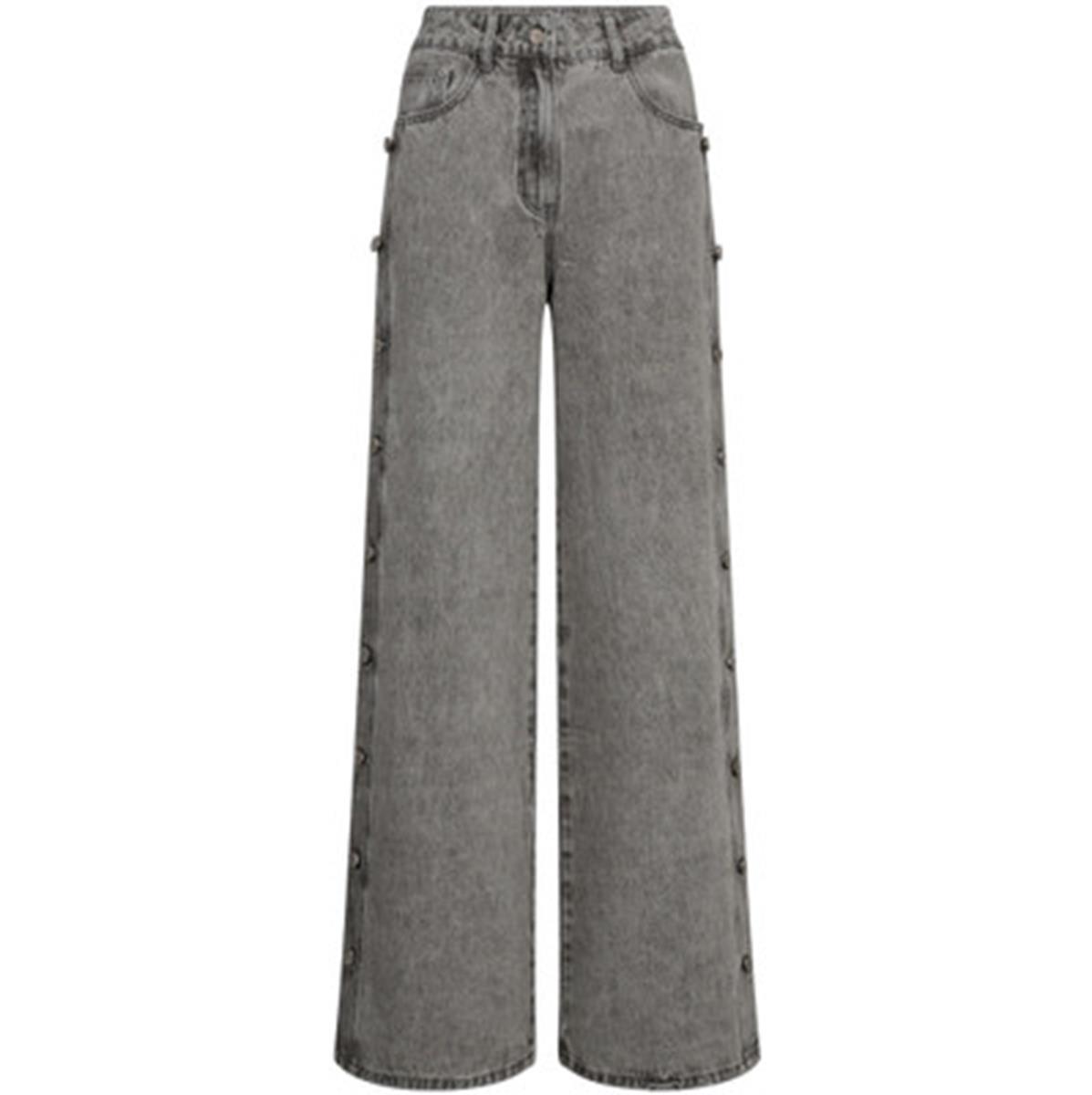 Haute L'Amitié Jeans Side Button Grijs 1