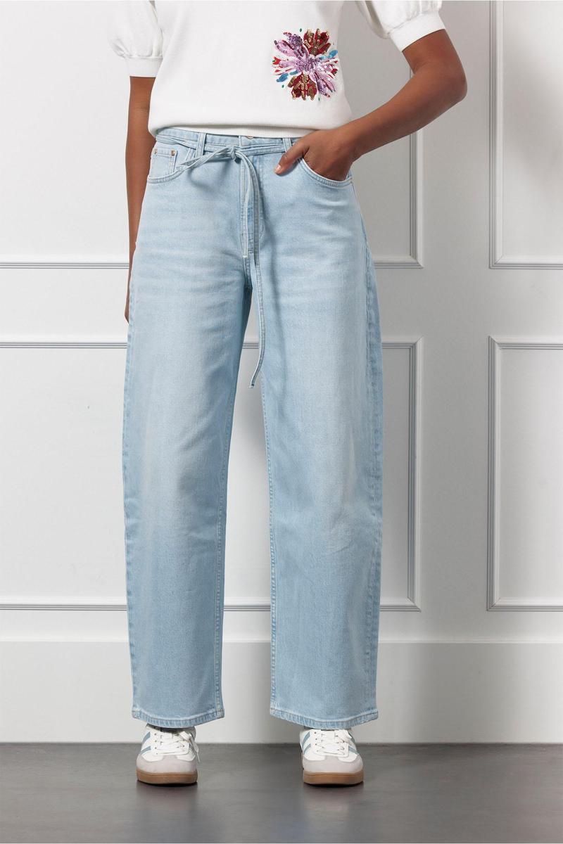Studio Anneloes Studio Anneloes Pantalon Babette denim tro Blauw 2