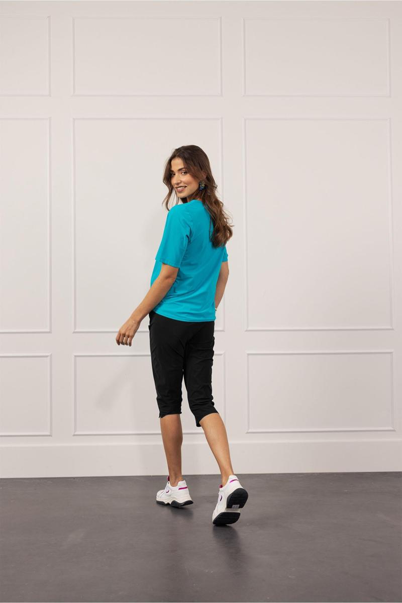 Studio Anneloes Studio Anneloes Pantalon Hanna capri trous Zwart 5