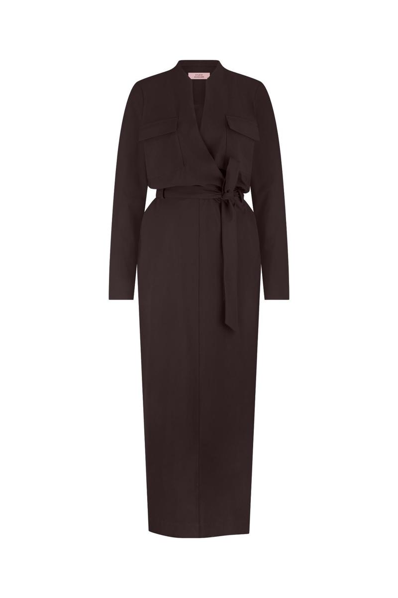 Studio Anneloes Jurk Jette cargo dress Bruin 1