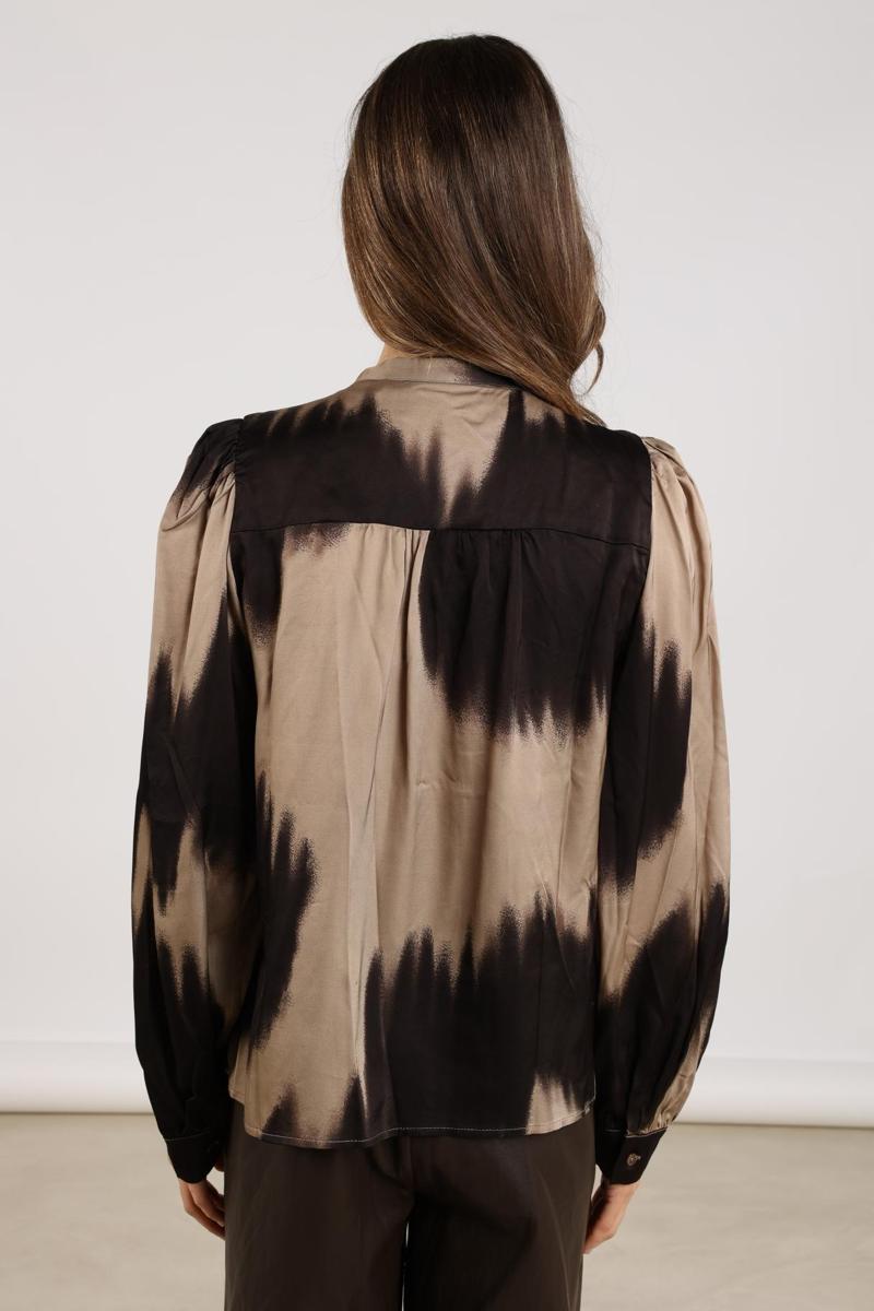 NUKUS Blouse NKF02074 Bruin 4