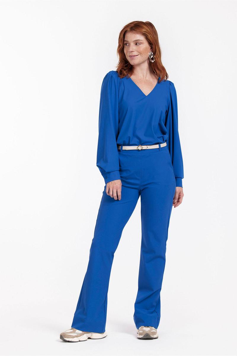 Studio Anneloes Studio Anneloes Pantalon Flair bonded trou Blauw 4
