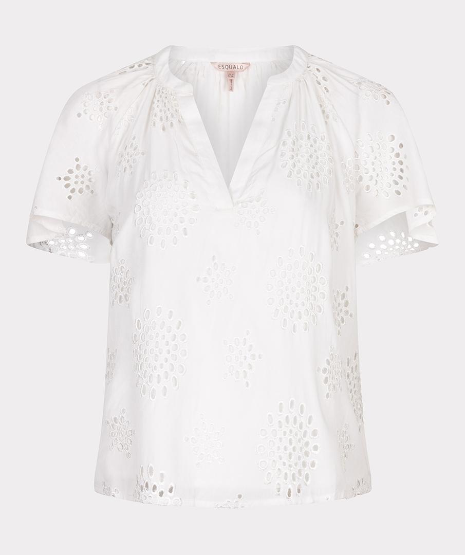 EsQualo EsQualo Blouse HS25.09218 Wolwit 2