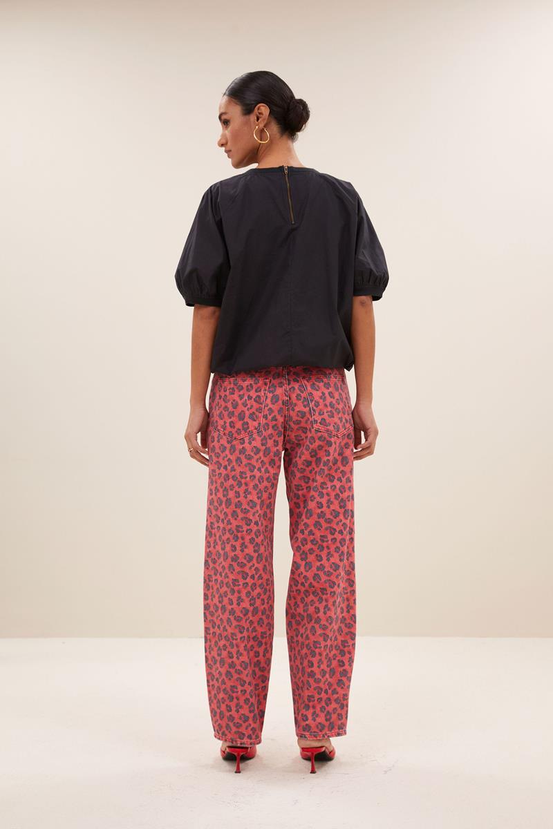 By-Bar Jeans Lew Red Cheetah Rood 3