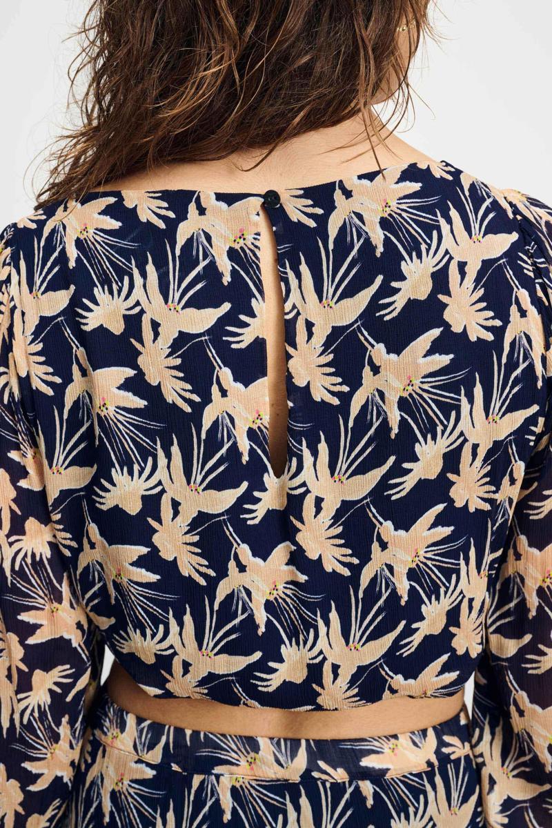 POM Amsterdam POM Amsterdam Blouse SP9167 Blauw 6
