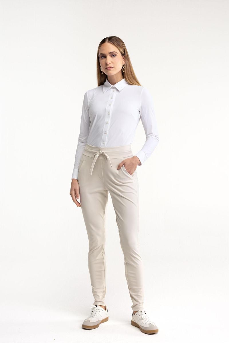 Studio Anneloes Studio Anneloes Pantalon Downstairs bonded Off-White 4