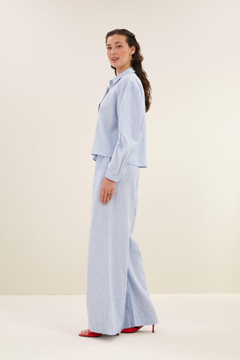 By-Bar By-Bar Blouse Penny Pinstripe Blauw 4