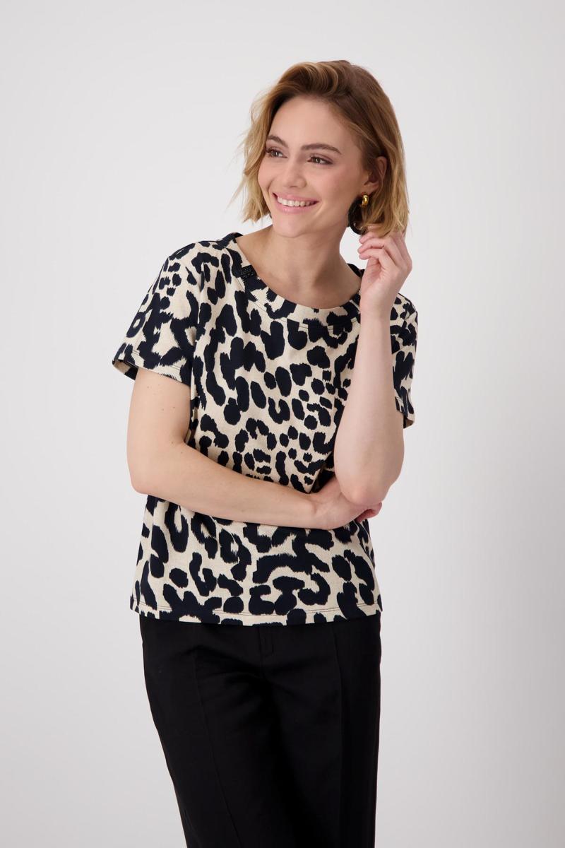 Monari Monari T-Shirt 409715 Zwart-Wit 1