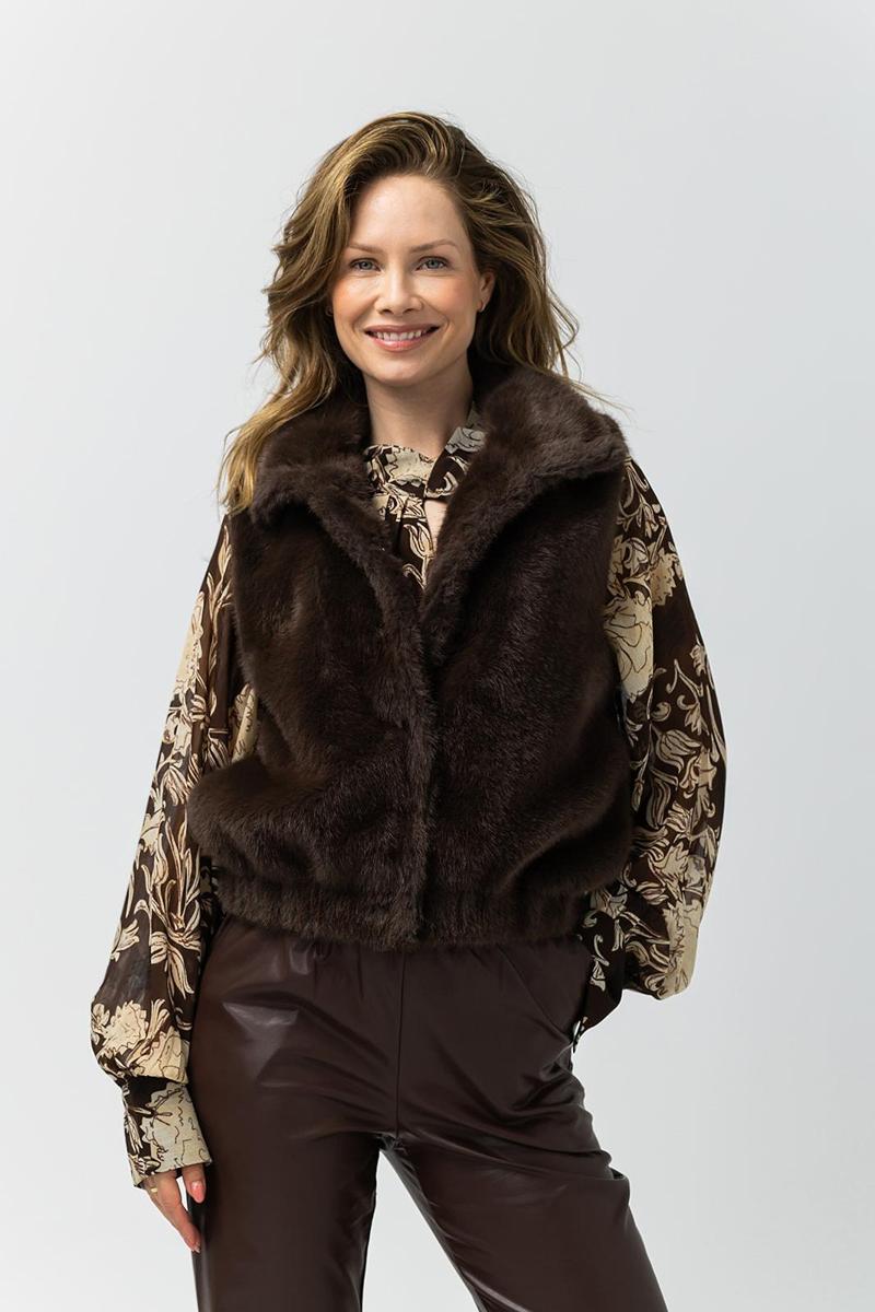 Label DOT Gilet 2527007 Bruin 6