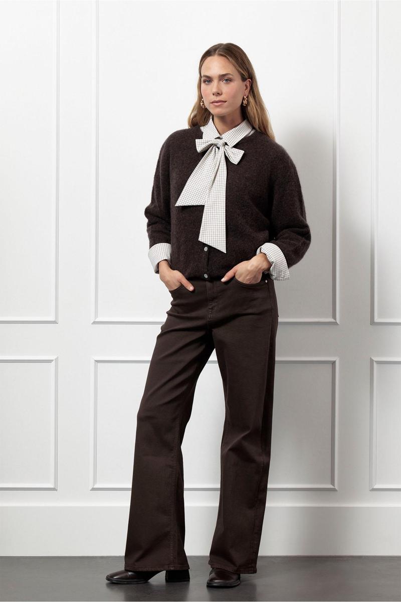 Studio Anneloes Vest Bibi mohair cardi Bruin 3