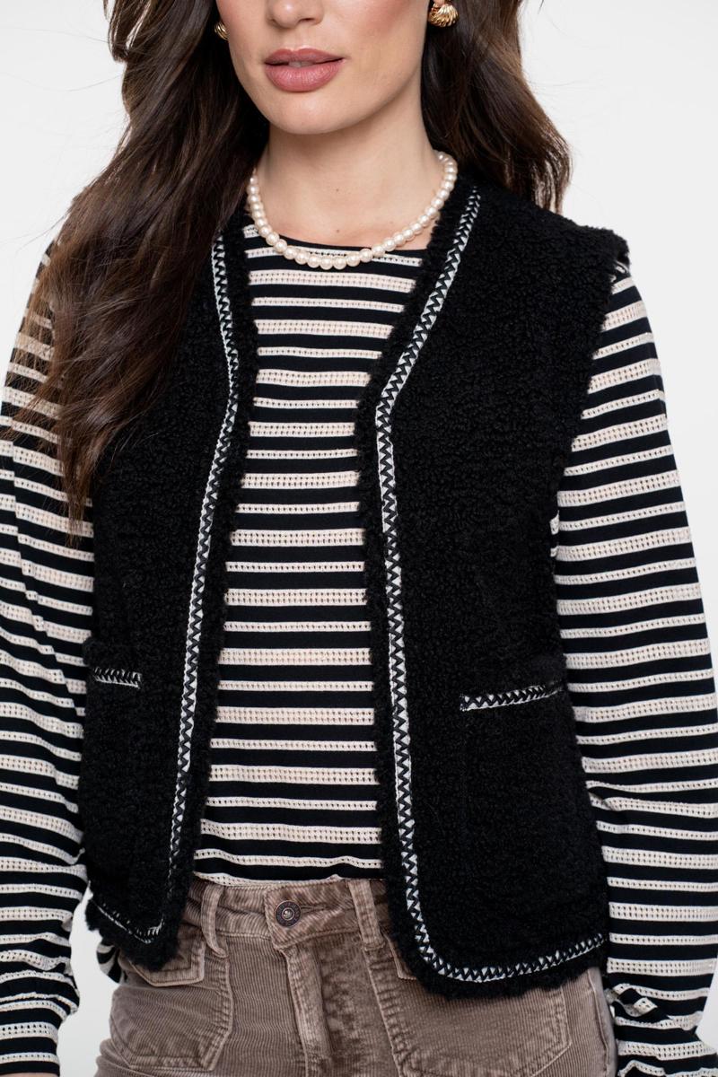 Geisha Gilet 55541-19 Zwart 5