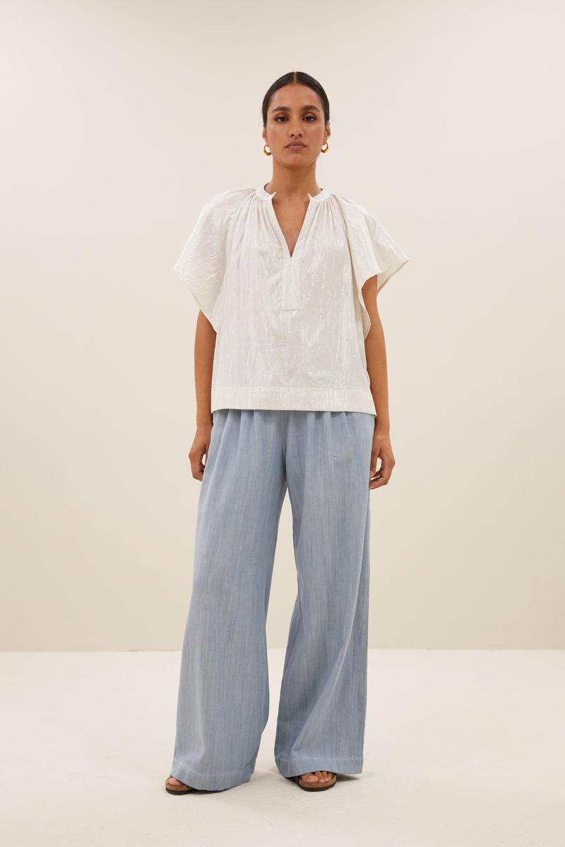 By-Bar By-Bar Blouse Vina Lurex Blouse Off-White 1
