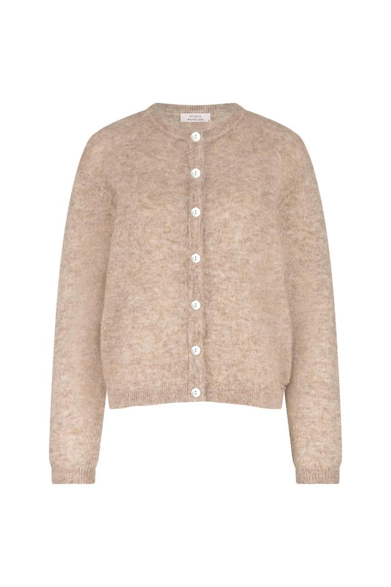 Studio Anneloes Vest Bibi mohair cardi Beige 2