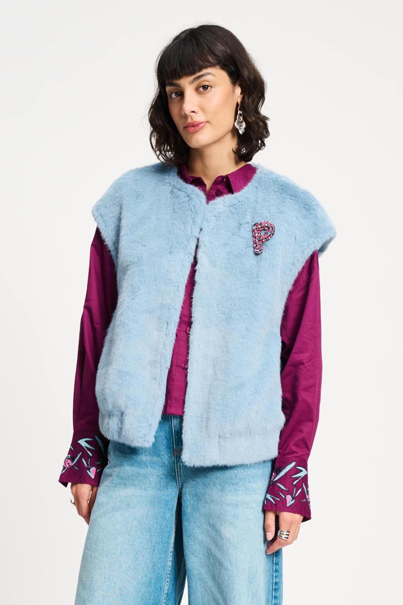 POM Amsterdam Gilet SP9368 Blauw 2