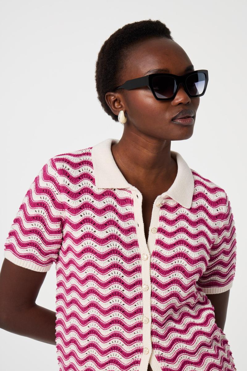 Fabienne Chapot Fabienne Chapot Vest Caro Crochet Card Paars 3