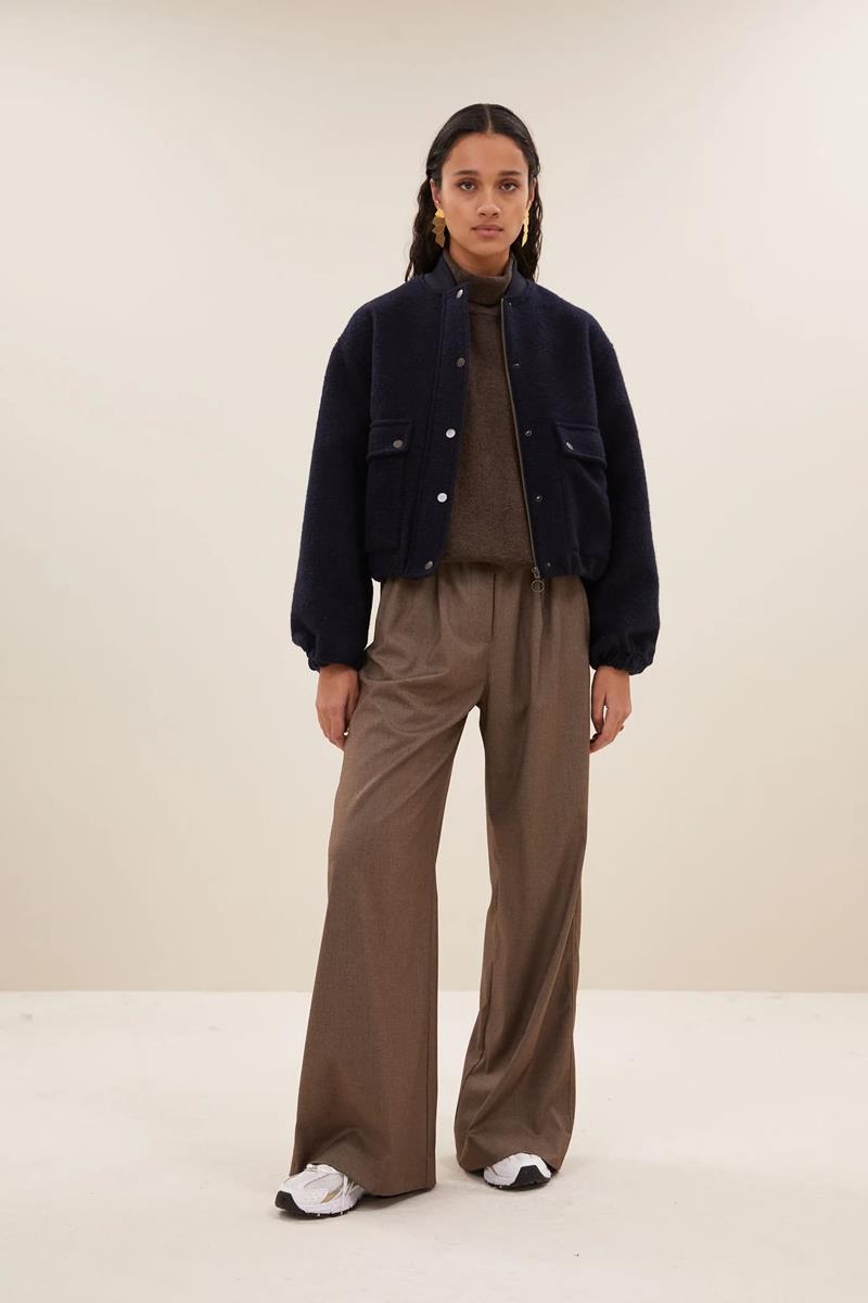 By-Bar Jack Maggie Wool Jacke Blauw 1
