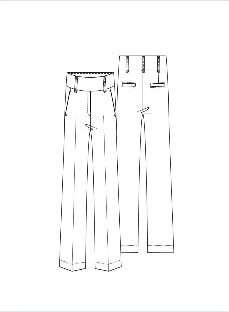 Jansen Amsterdam Pantalon ALEIDA W25 Blauw 1
