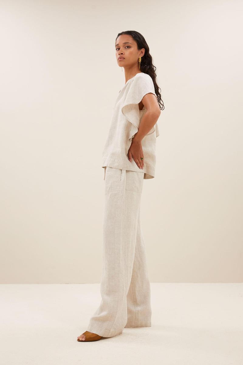 By-Bar By-Bar Blouse Vina Linen Blouse Beige 4