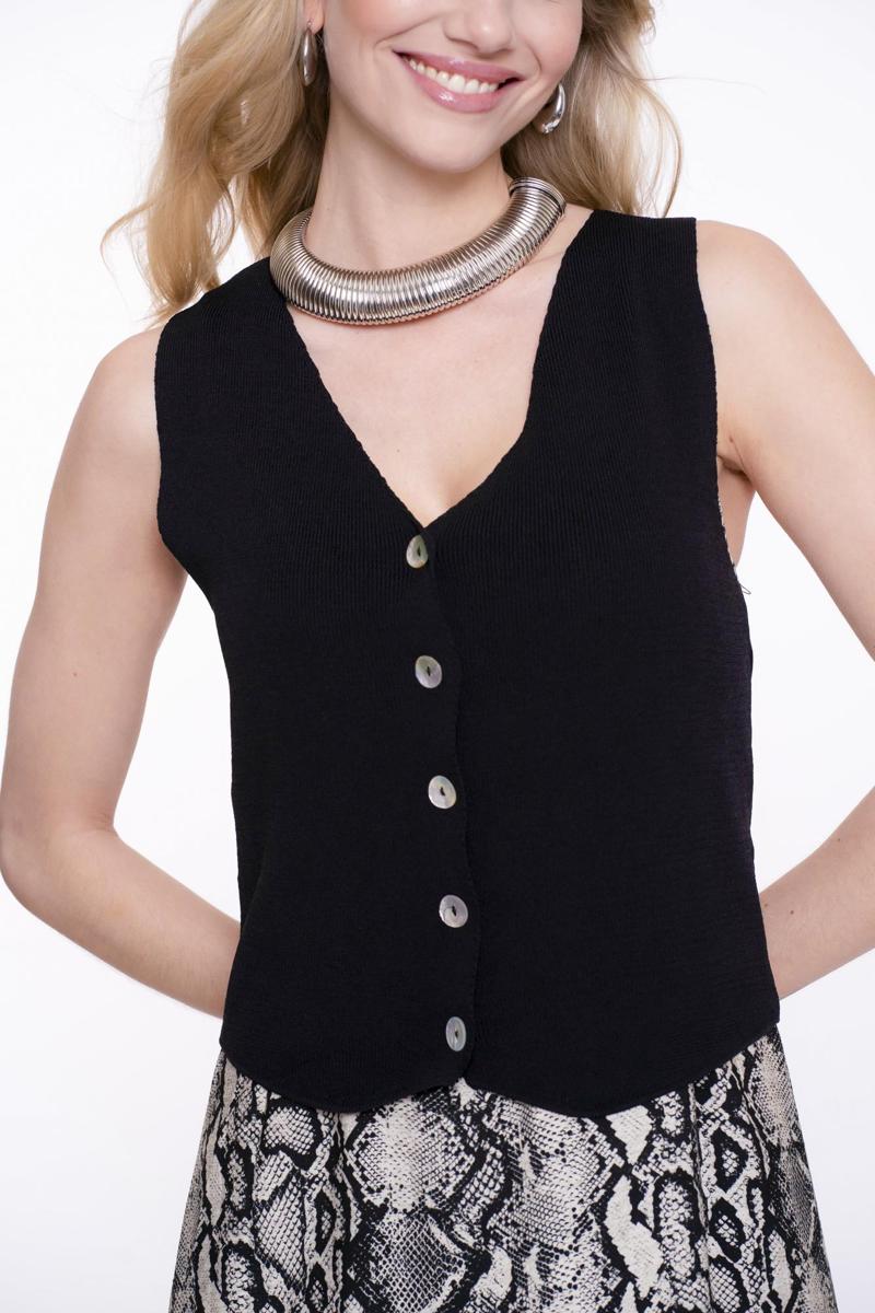 Geisha Geisha Gilet 54338-70 Zwart 3