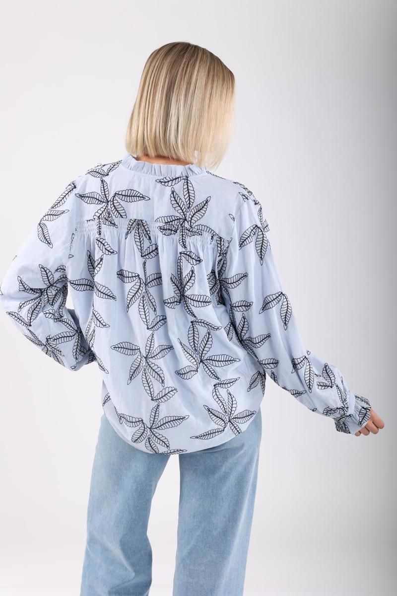 NUKUS NUKUS Blouse NKS02074 Blauw 3