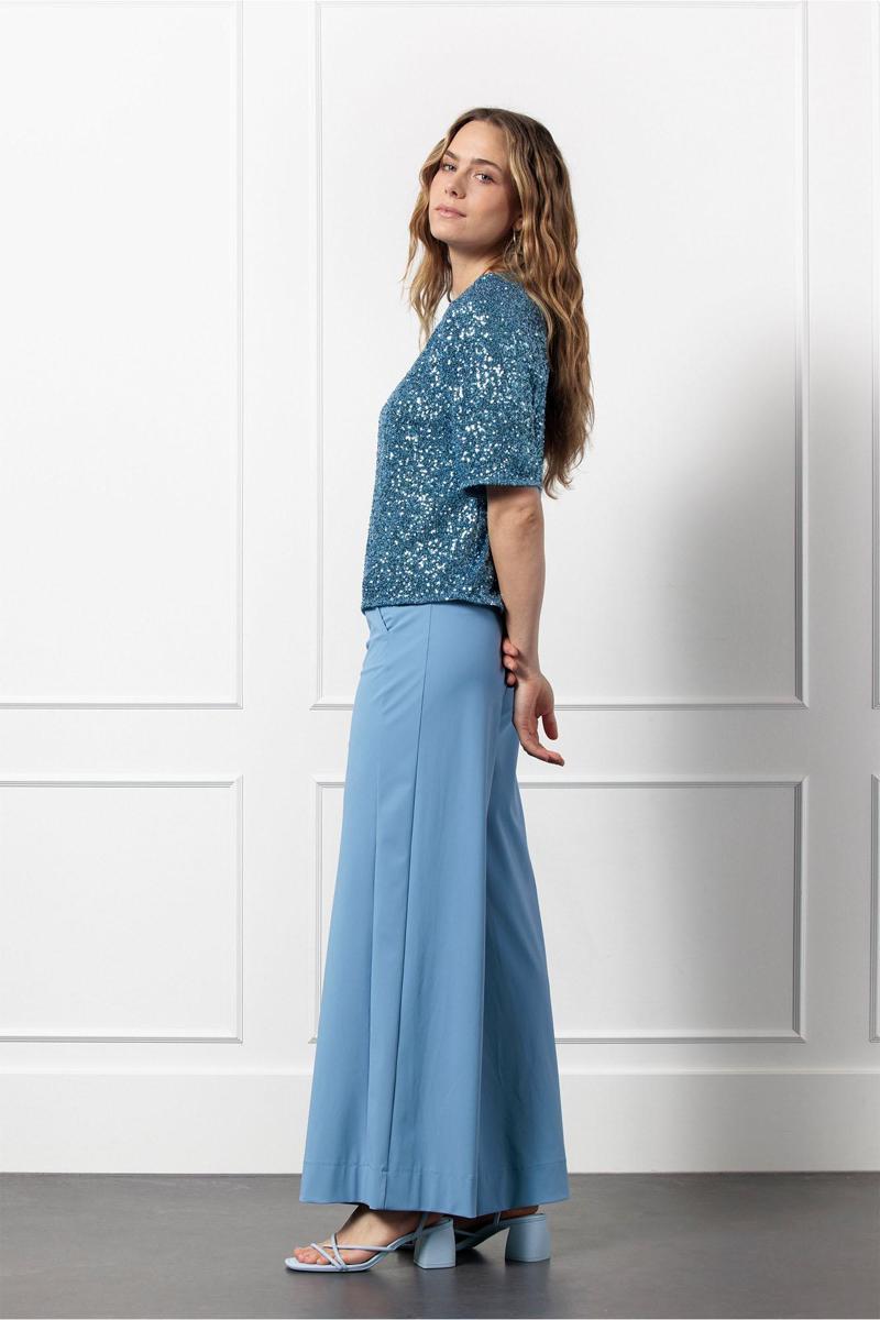 Studio Anneloes Studio Anneloes Blouse Princess sequins Blauw 4