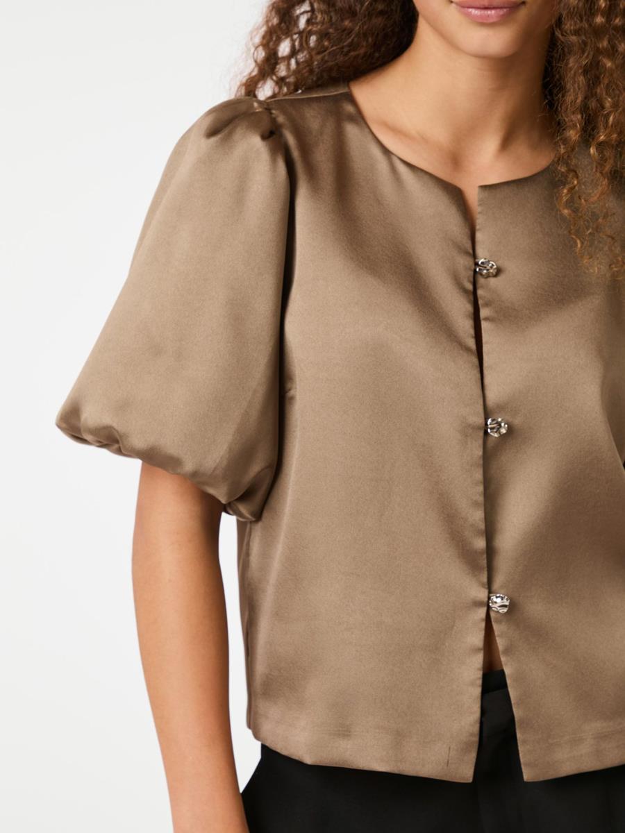 Neo Noir Neo Noir Blouse Aisa Taupe 5