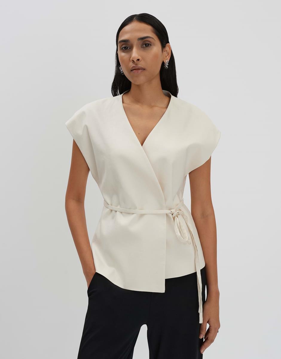 SOMEDAY Vest Nilen Off-White 1