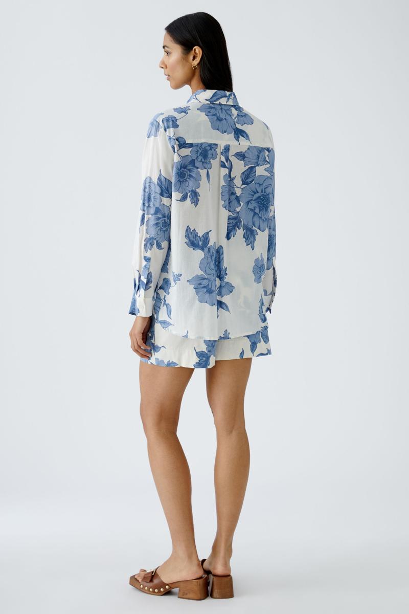 Oui Oui Blouse 0092934 Blauw 4