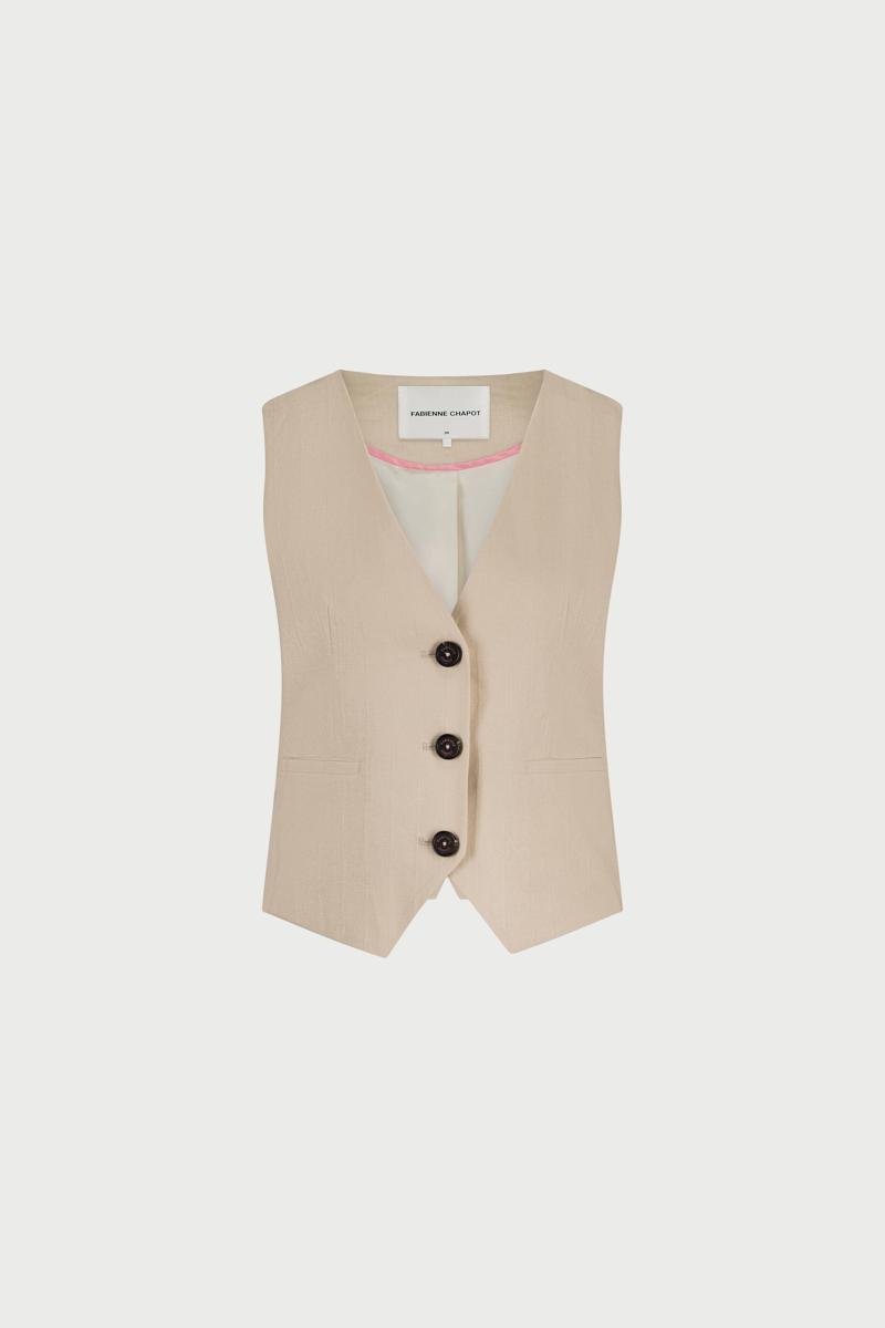 Fabienne Chapot Fabienne Chapot Gilet Gigi Gilet Zand 2