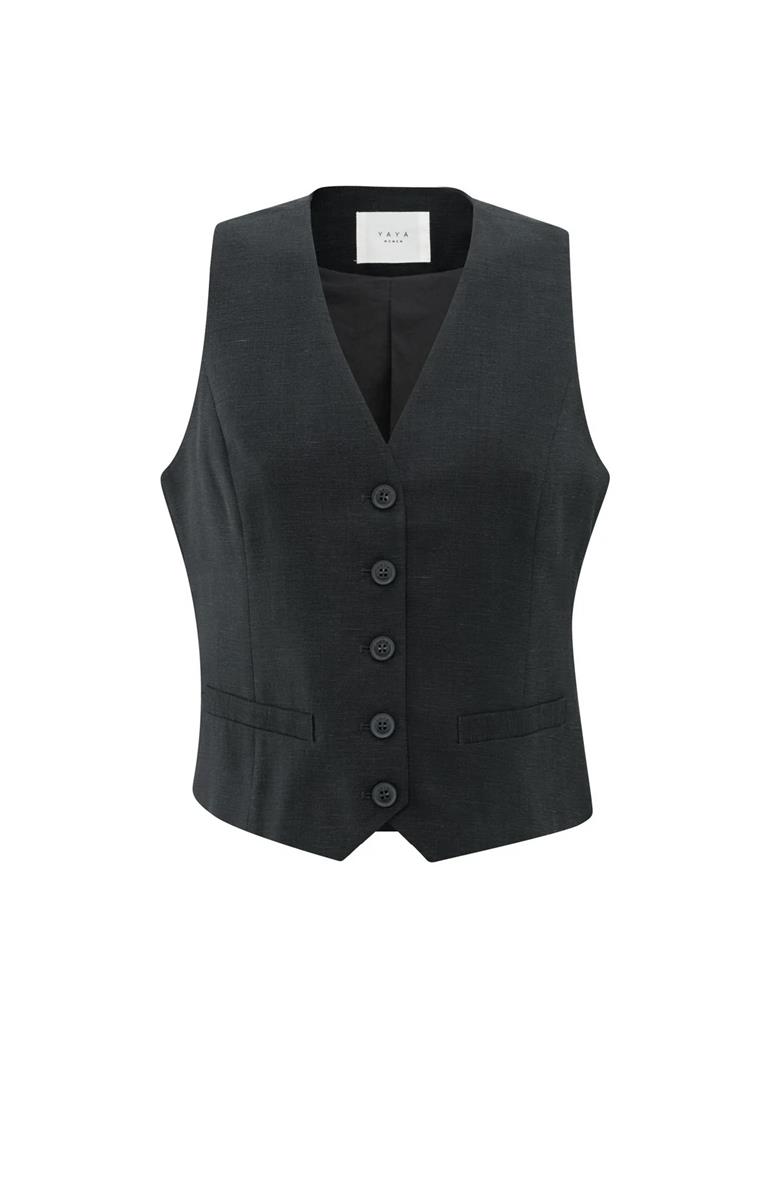 YAYA Gilet 01-521002-505 Zwart 1