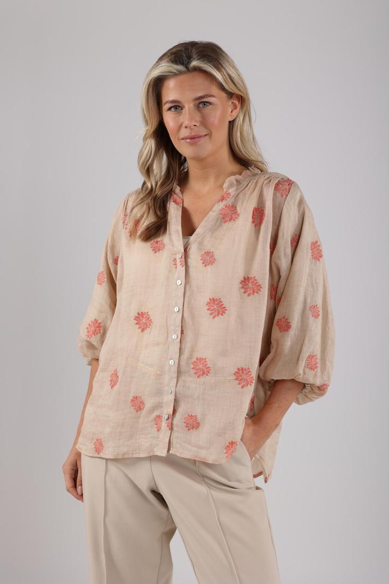 NUKUS NUKUS Blouse NKS02098 Zand 3